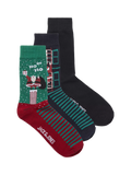 Jack & Jones Kids' Santa Socks, Pack of 3