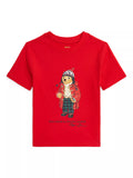 Polo Ralph Lauren Kids' Polo Bear Short Sleeve T-Shirt, Red Bear