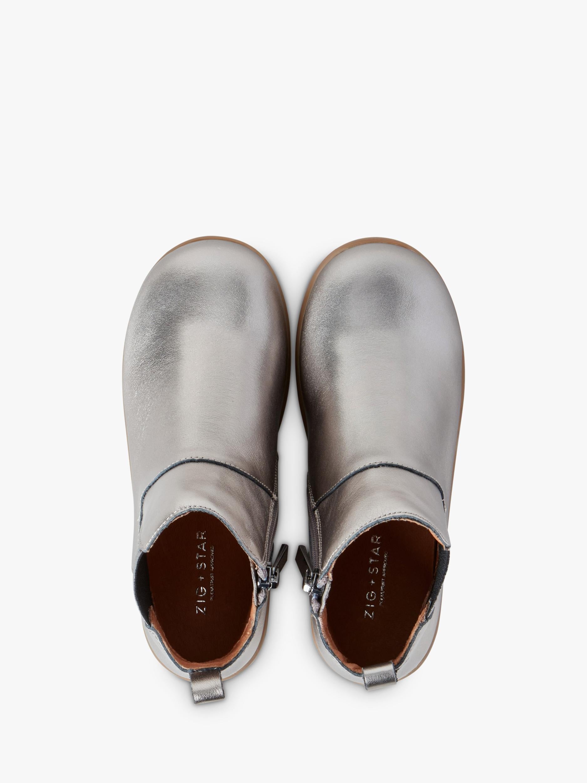 Zig+Star Kids Rockit Boot in Pewter colour finish (British brand)