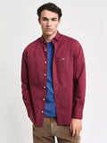 GANT Regular Fit Poplin Shirt, Wine Red