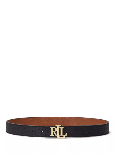 John Lewis Lauren Ralph Lauren Pebble Leather Reversible Regular Belt Black/Tan- Buy online at McGrocer