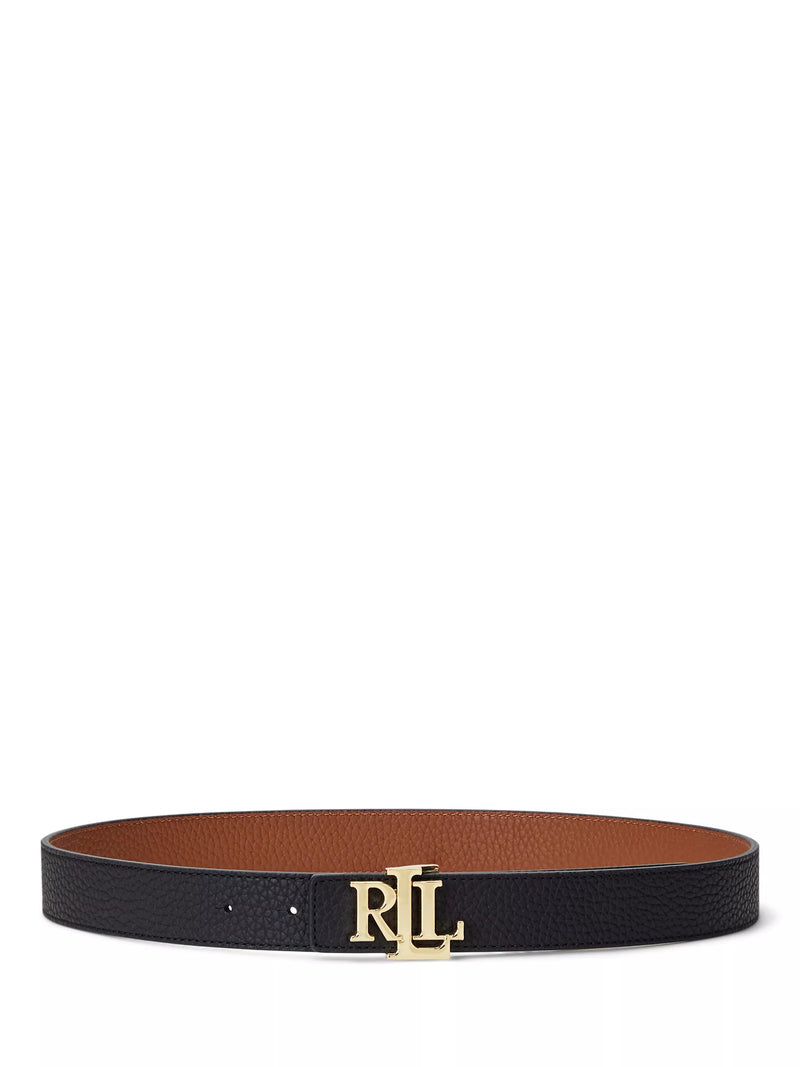 Ralph Lauren reversible pebbled leather belt black tan regular, imported from the UK