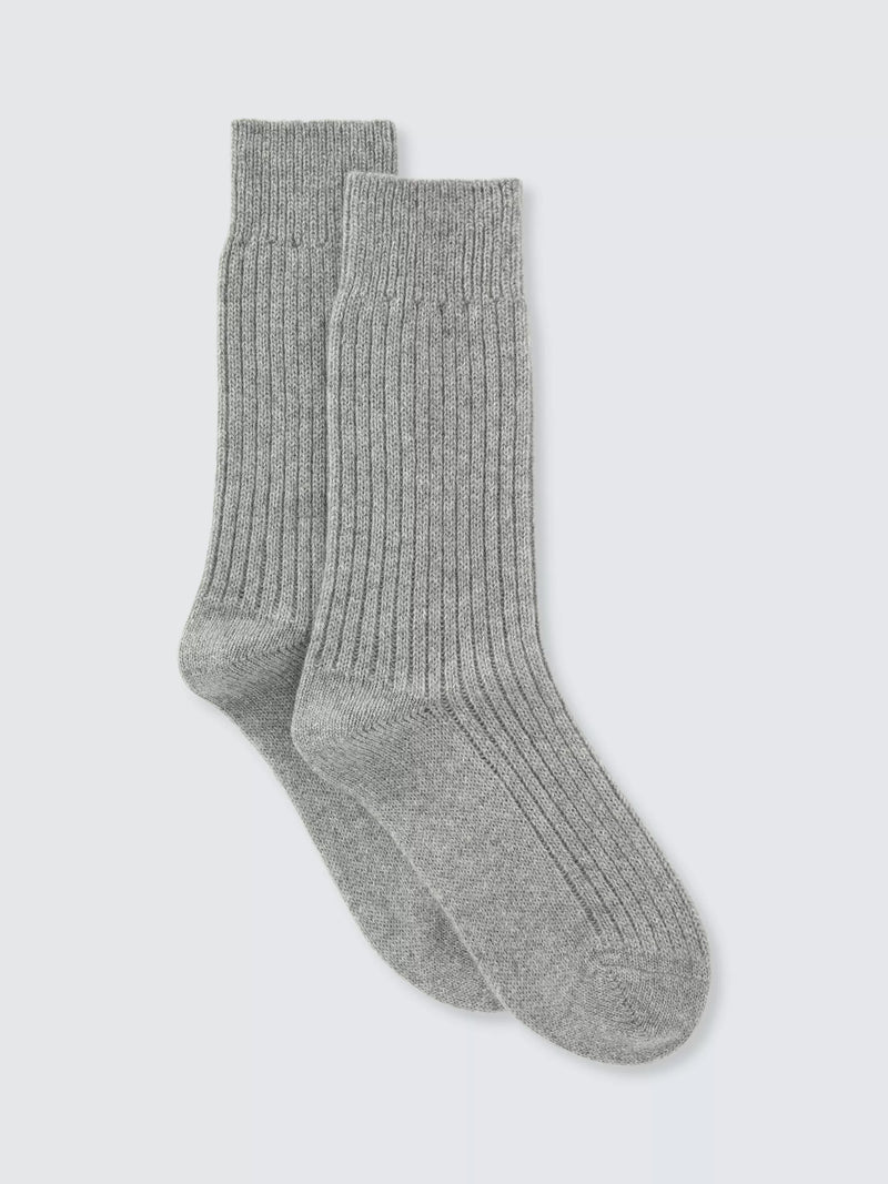 John Lewis Kaschmir reichhaltige Rippstrick-Bettsocken