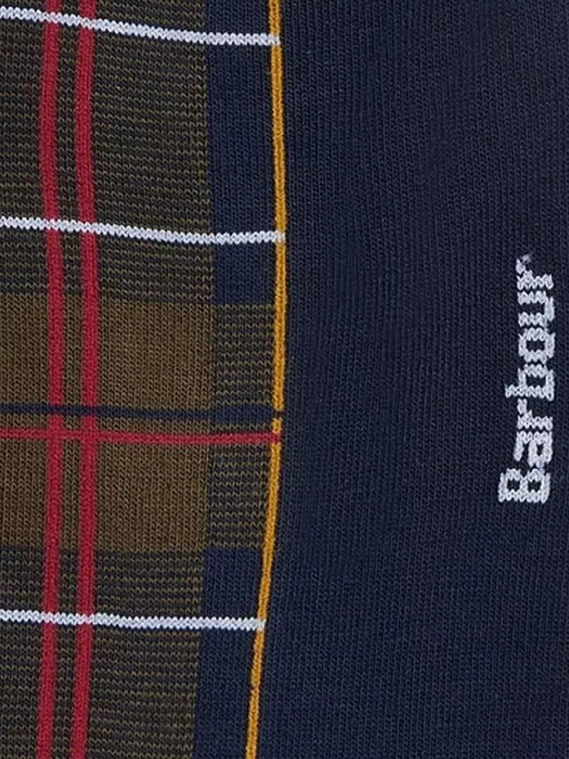 Barbour Blyth tartan crew socks in cotton blend - British product