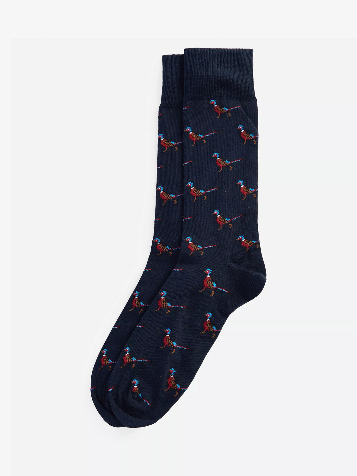 Barbour Mavin socks navy pheasant pattern - British product