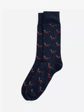 Barbour Mavin socks navy pheasant pattern - British product