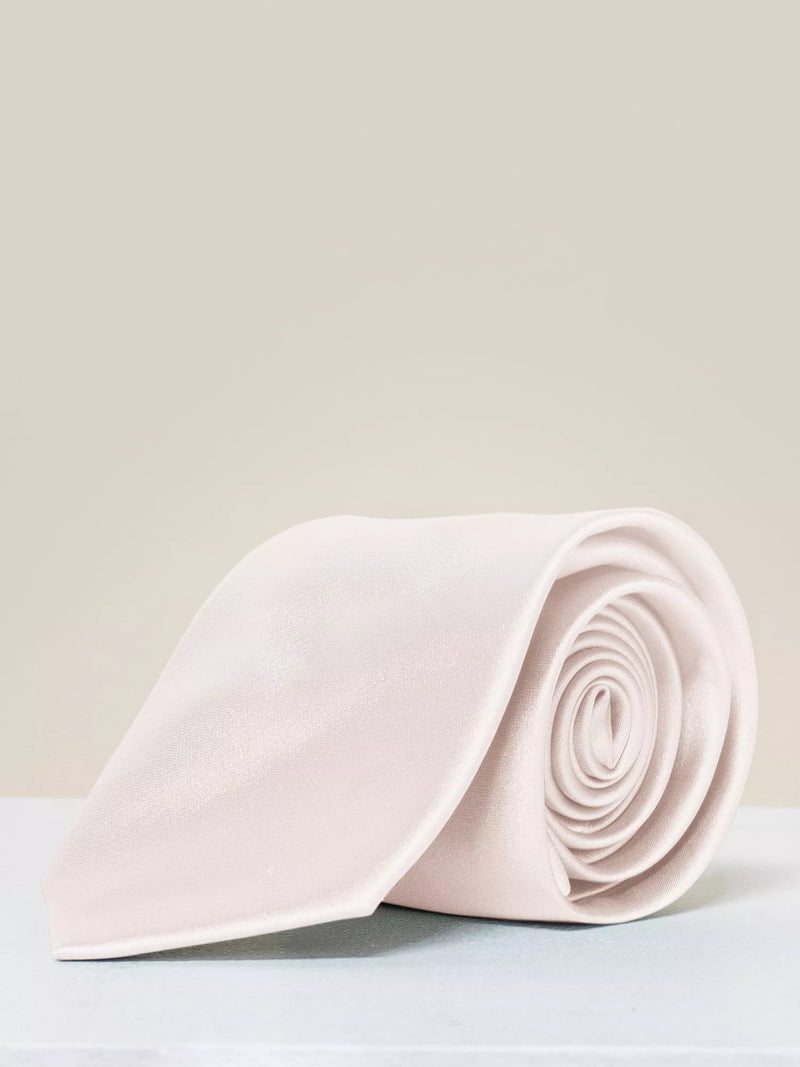Rewritten Satin Tie, Champagne, One Size