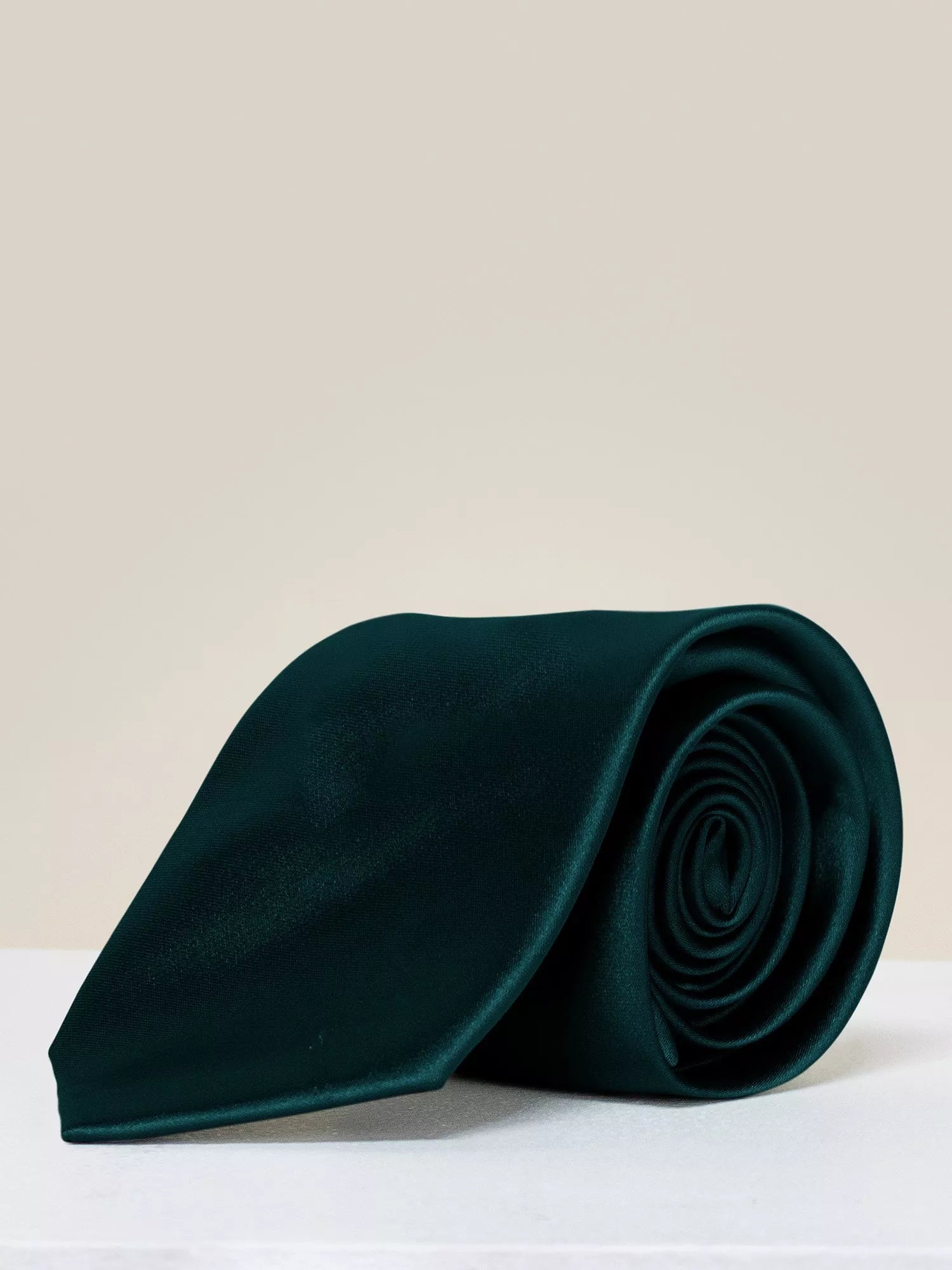 Rewritten Satin Tie, Forest Green, One Size