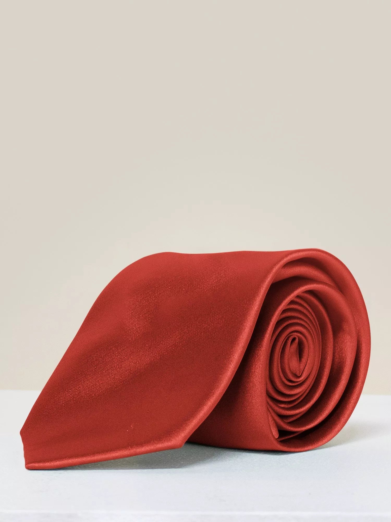 Rewritten Satin Tie, Burnt Orange, One Size