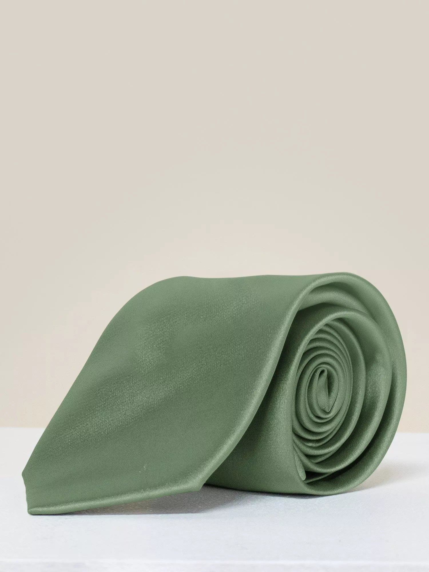 Rewritten Satin Tie, Olive Green, One Size