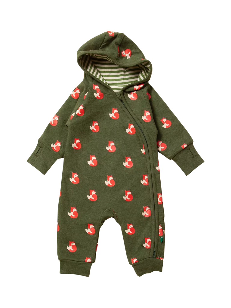 Little Green Radicals Baby Fox Snug as a Bug Suit, Little Fox