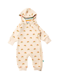 Little Green Radicals Baby Organic Cotton Rainbow Snug as a Bug Suit, Cream