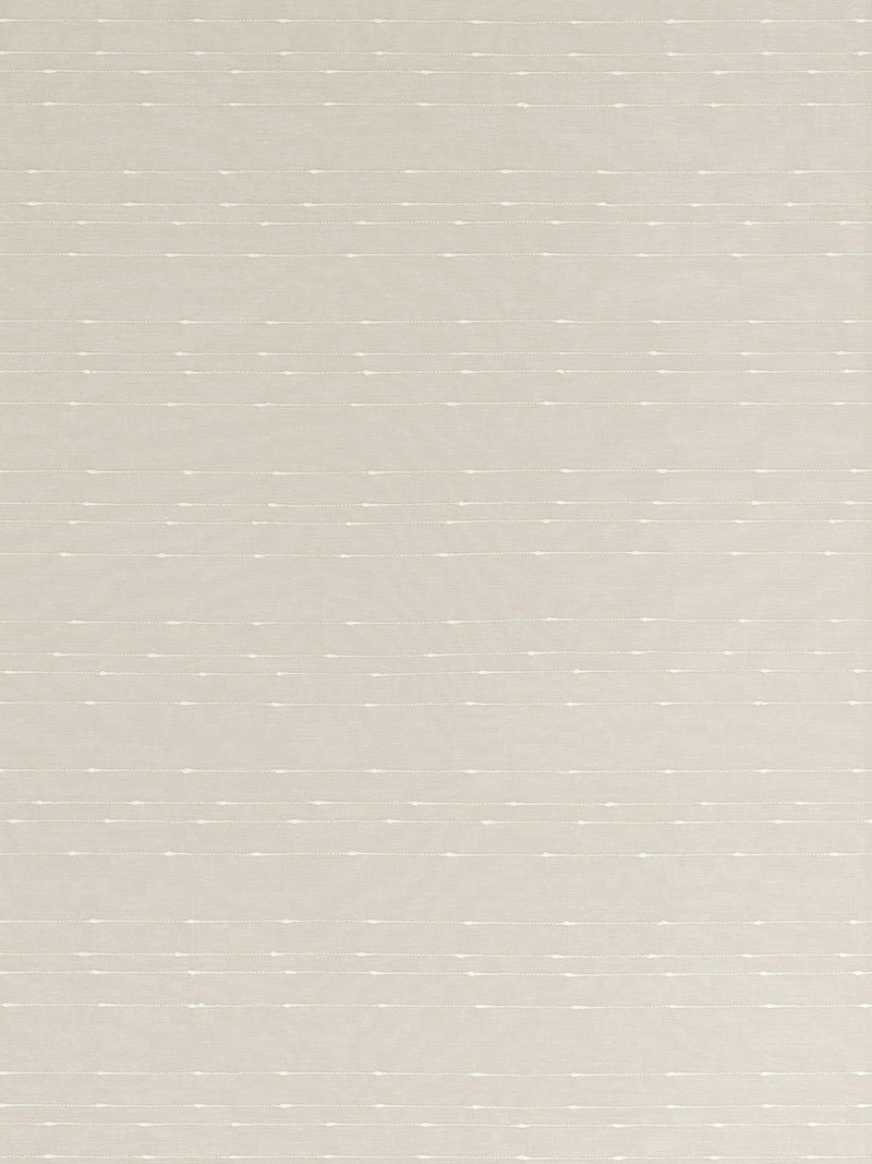 John Lewis slub stripe voile curtain panel in natural putty, imported from the UK