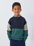 John Lewis Kids' Cotton Colour Block Sweatshirt, Blue