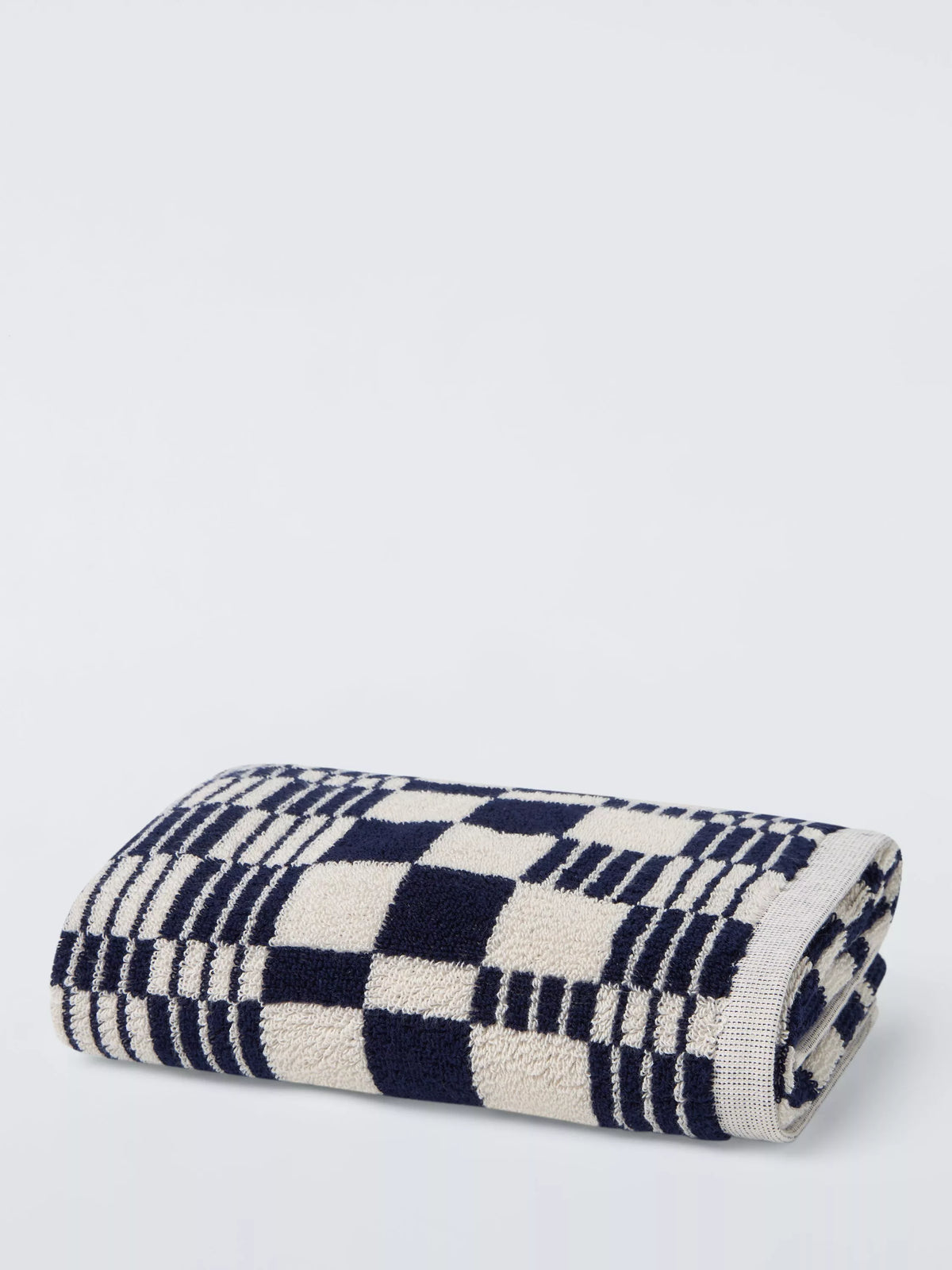 John Lewis check pattern bath towel 600gsm, imported from the UK