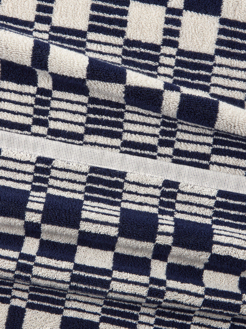 John Lewis check pattern bath towel 600gsm, imported from the UK