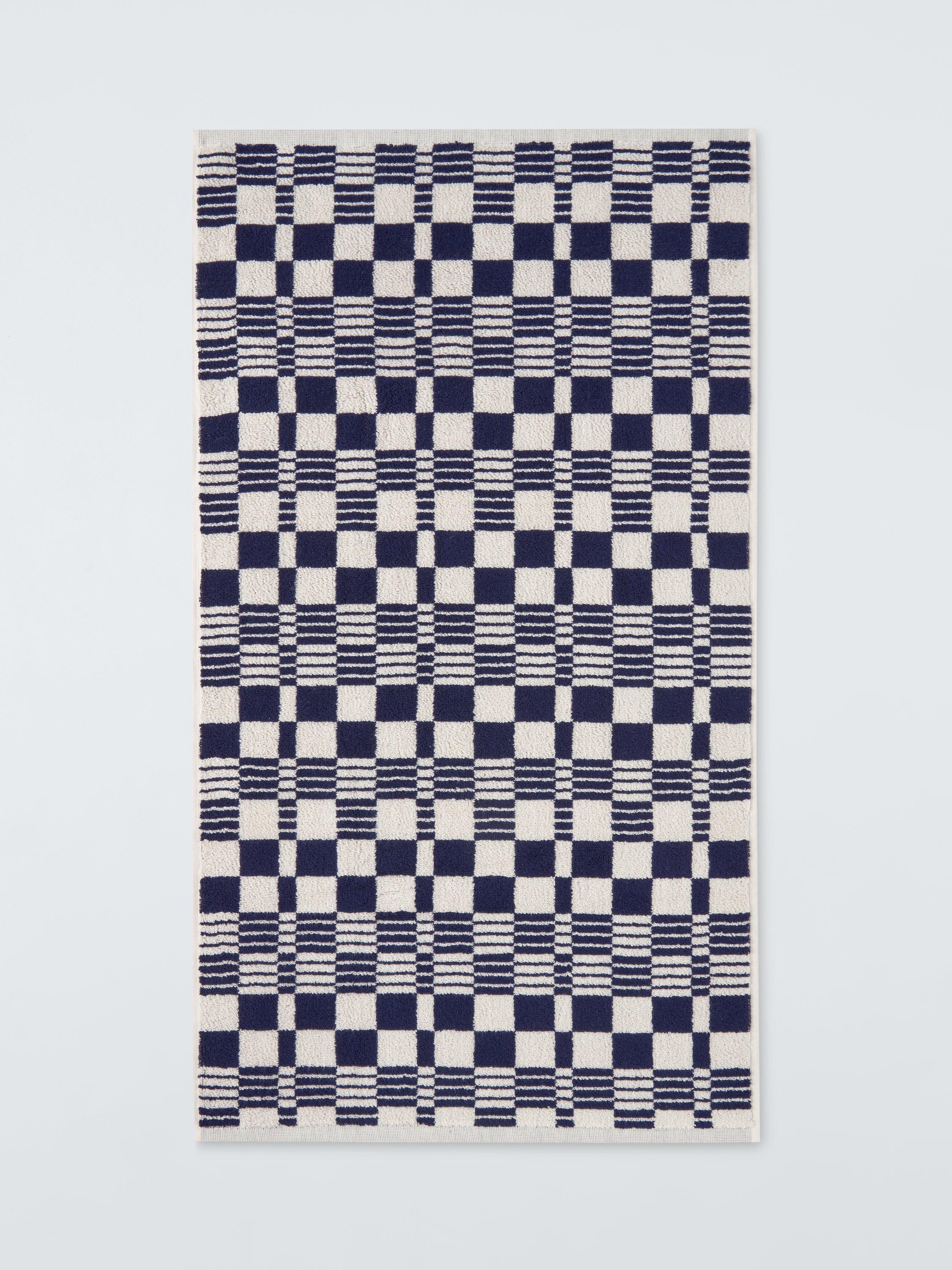 John Lewis check pattern bath towel 600gsm, imported from the UK