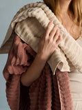 Bedfolk Ripple Cotton Towel 130x70cm - British product