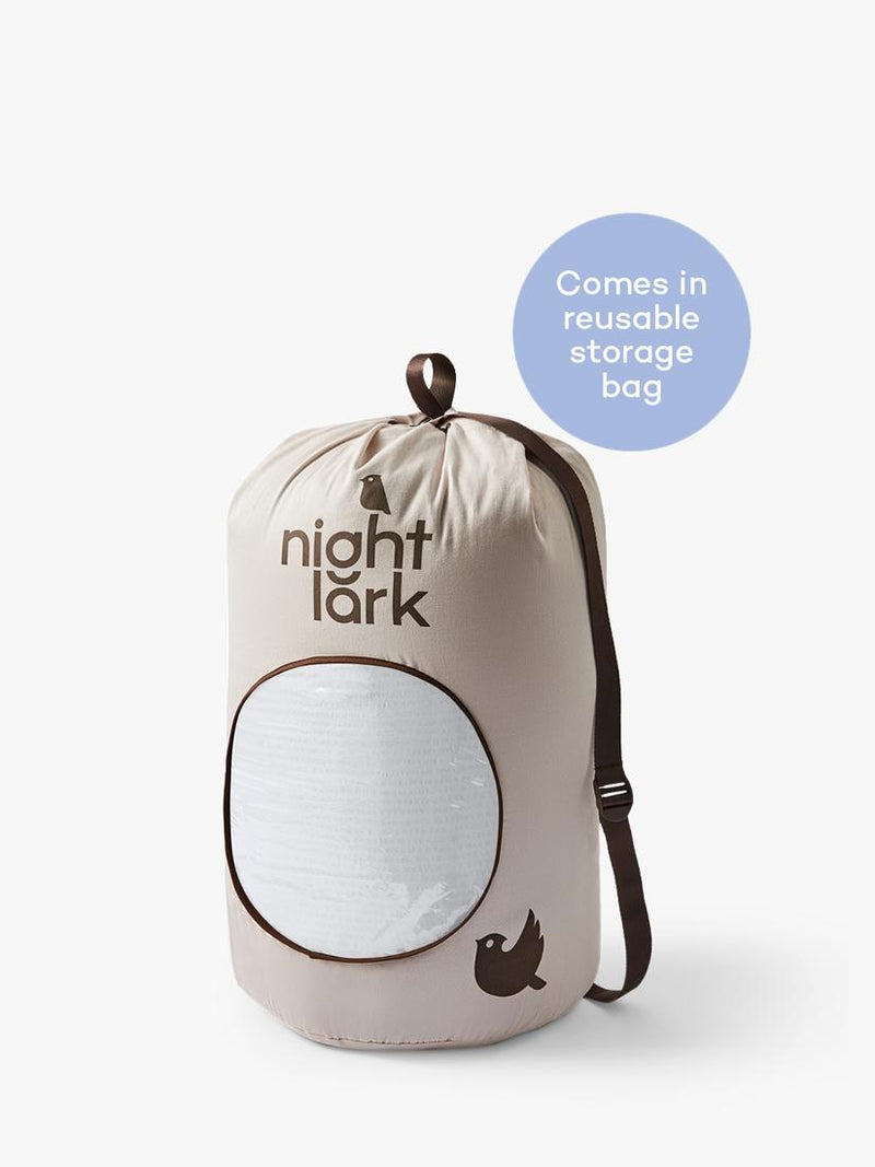 Night Lark seersucker coverless duvet and pillowcase set in polar white, imported from the UK