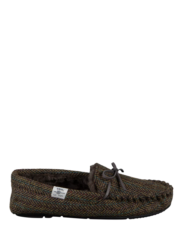 totes Woven Wool Moccasin Slippers