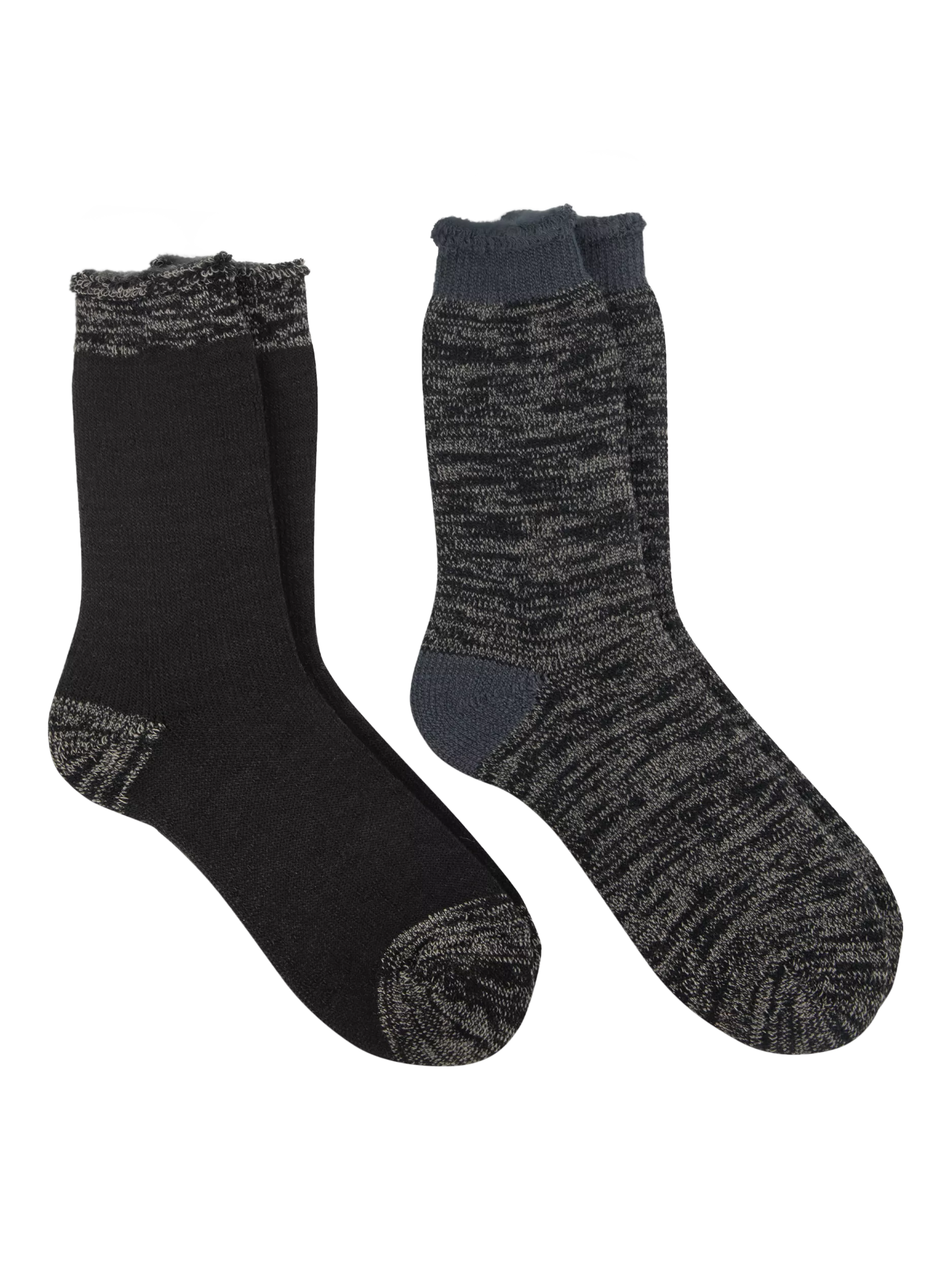 totes men's thermal socks pack of 2 black grey (British brand)