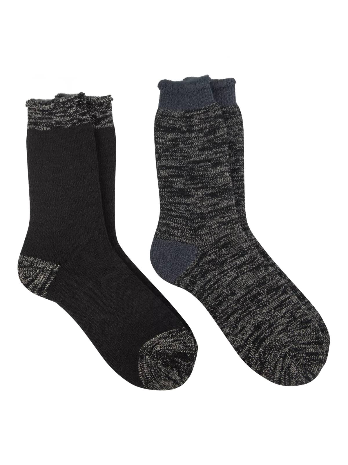 totes men's thermal socks pack of 2 black grey (British brand)