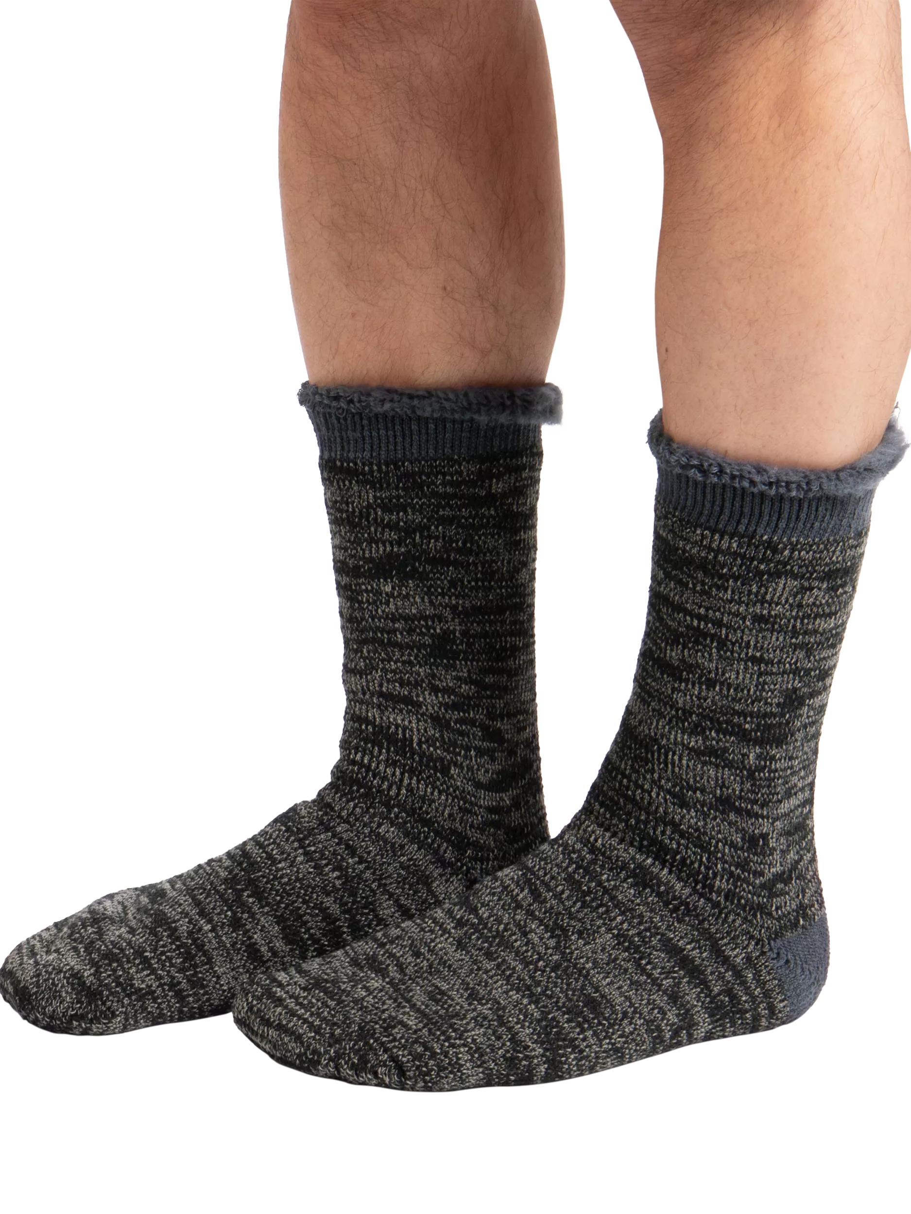 totes men's thermal socks pack of 2 black grey (British brand)