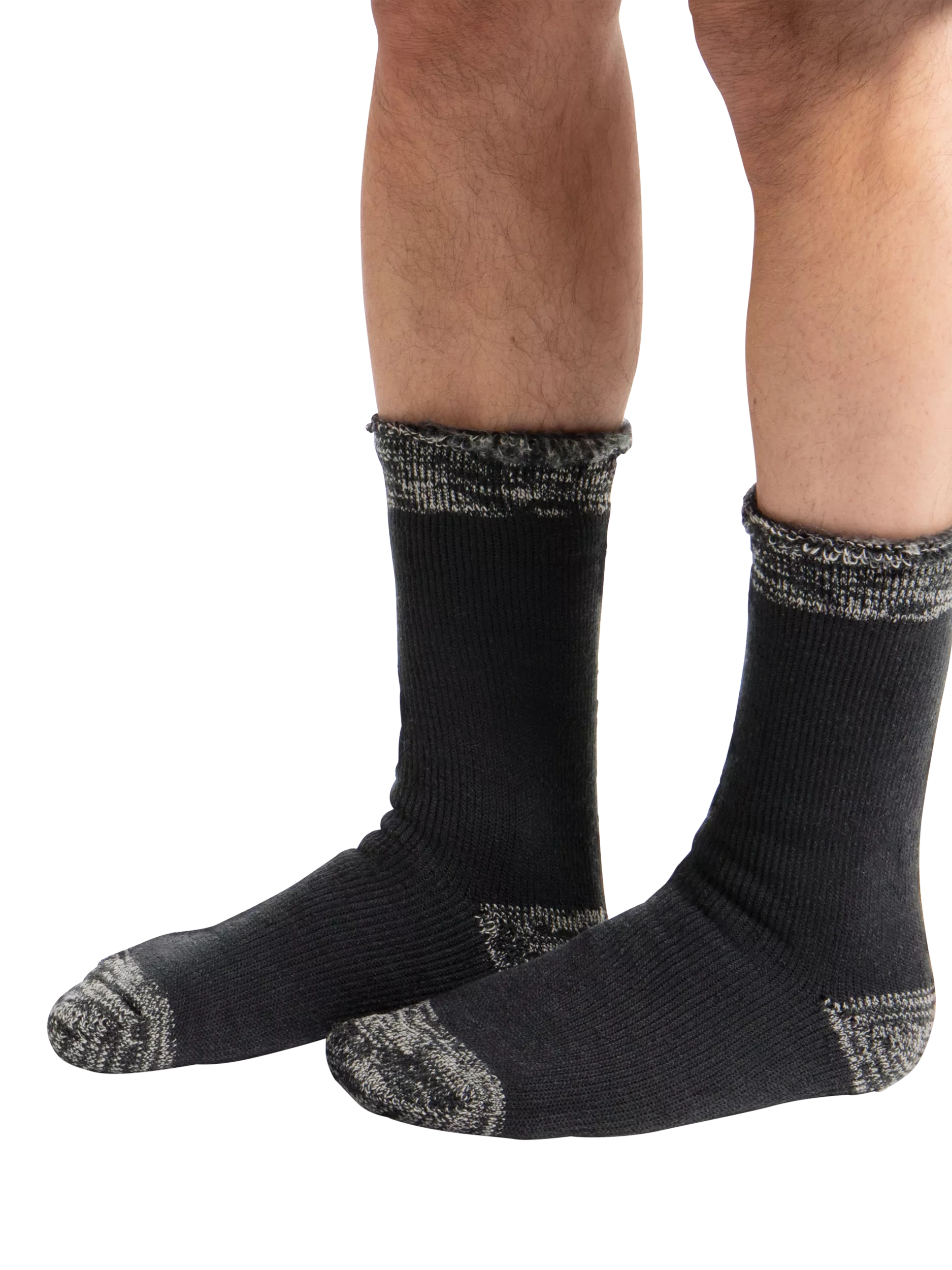 totes men's thermal socks pack of 2 black grey (British brand)