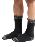 totes men's thermal socks pack of 2 black grey (British brand)