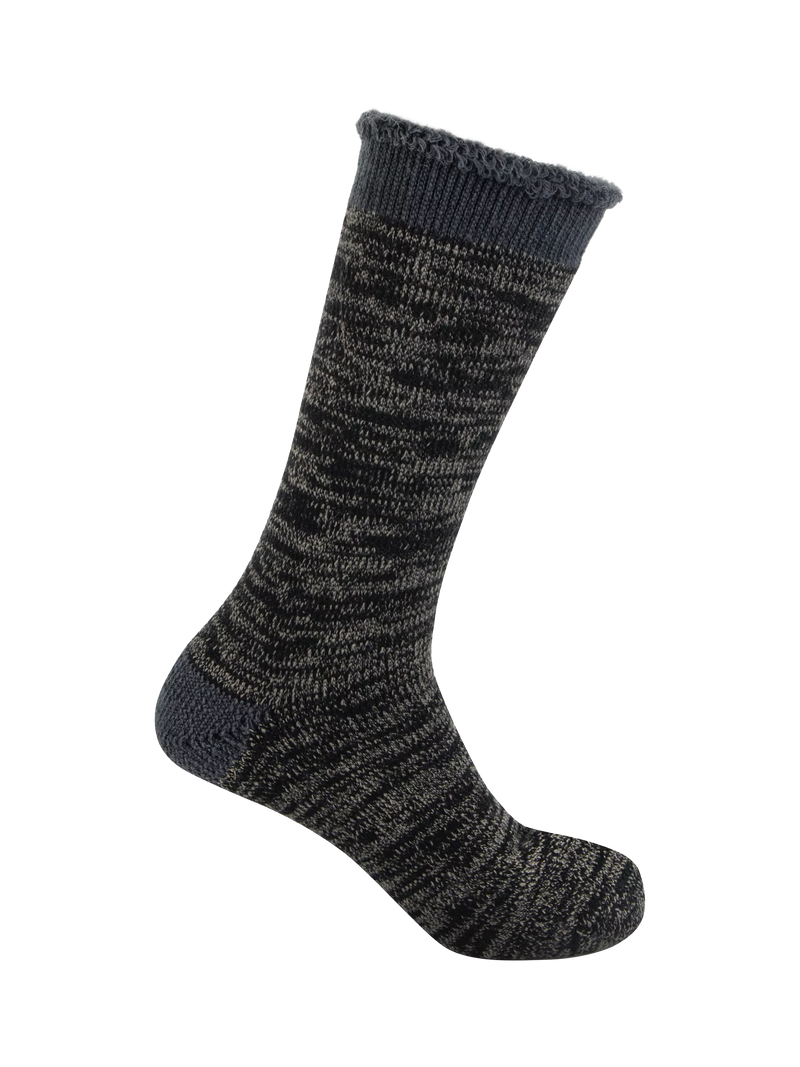 totes men's thermal socks pack of 2 black grey (British brand)