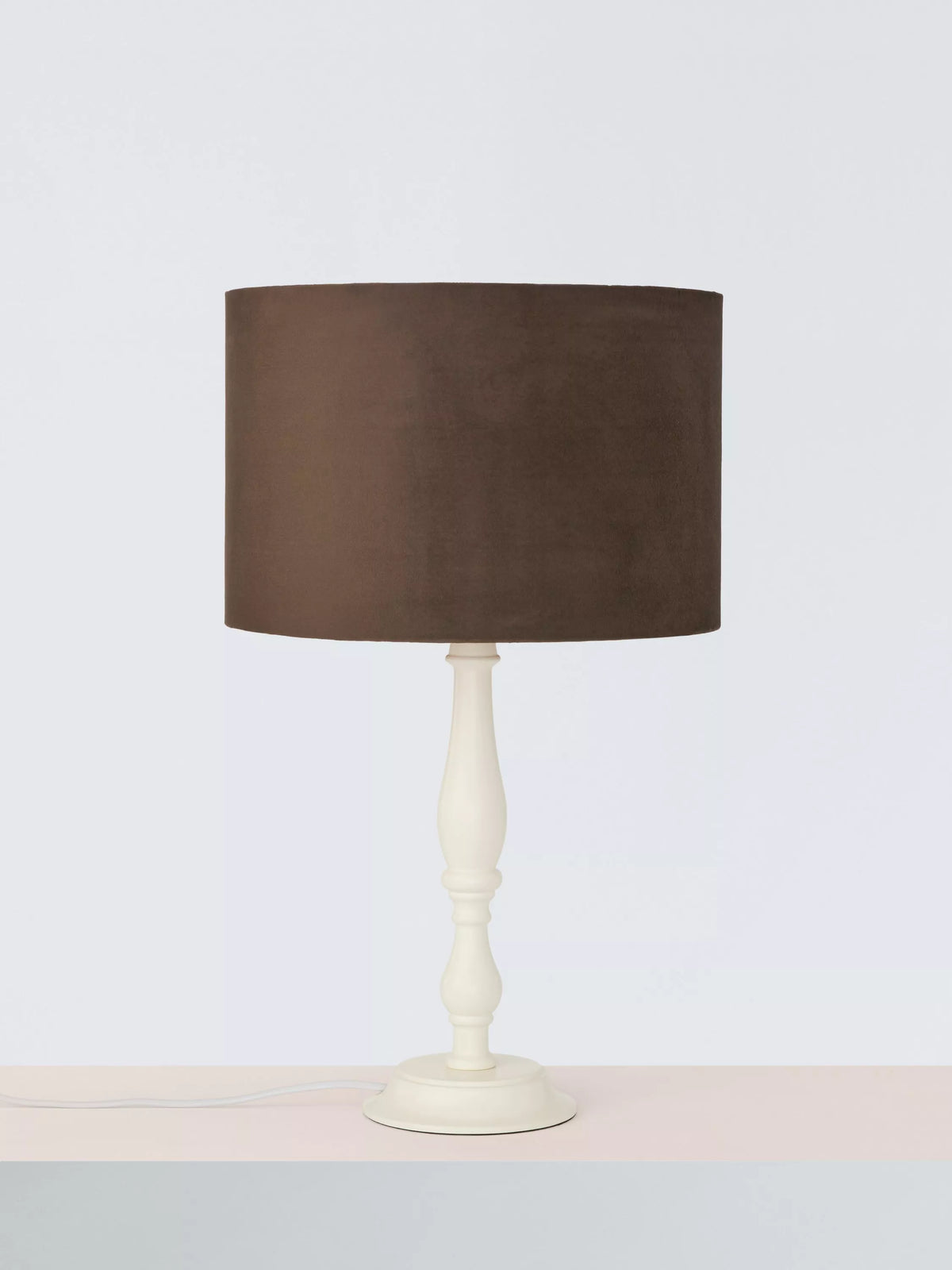 John Lewis Matt Velvet Drum Lampshade H18x25cm, imported from the UK