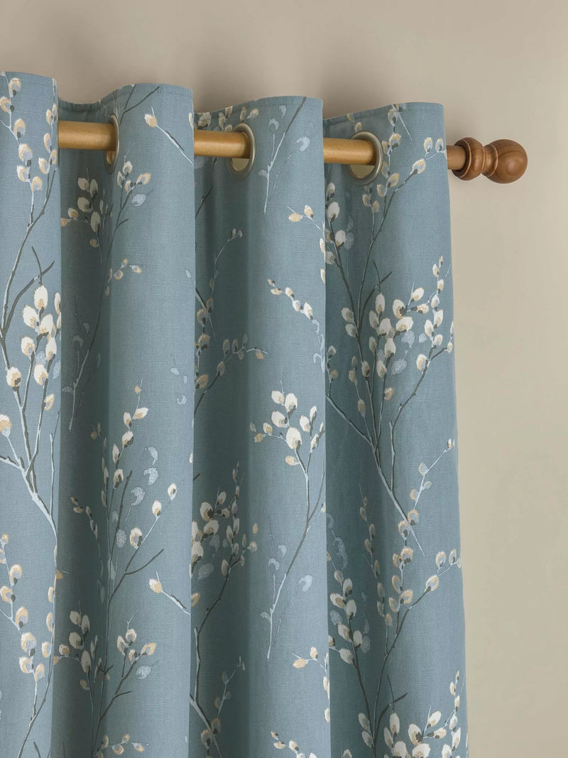 Laura Ashley Pussy Willow lined eyelet curtains, UK version
