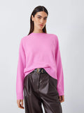 John Lewis Cashmere Boxy Fit Jumper, Pink