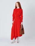 John Lewis x A.W.A.K.E. MODE Knitted Knot Slim Fit Maxi Dress, Red