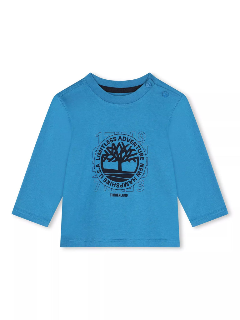 Timberland Baby Logo T-Shirt, Blue Enamel