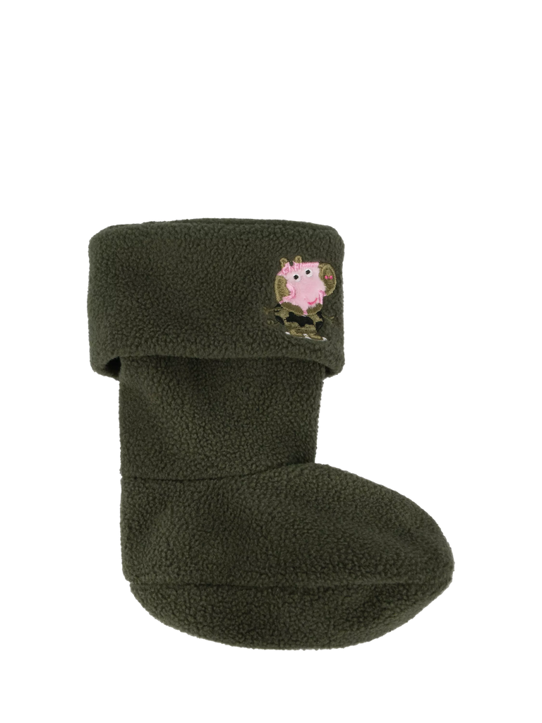 totes George Pig Wellington Boot Liner Socks, Green