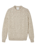 Peregrine Hudson Aran Cable Knit Wool Jumper, Skiddaw