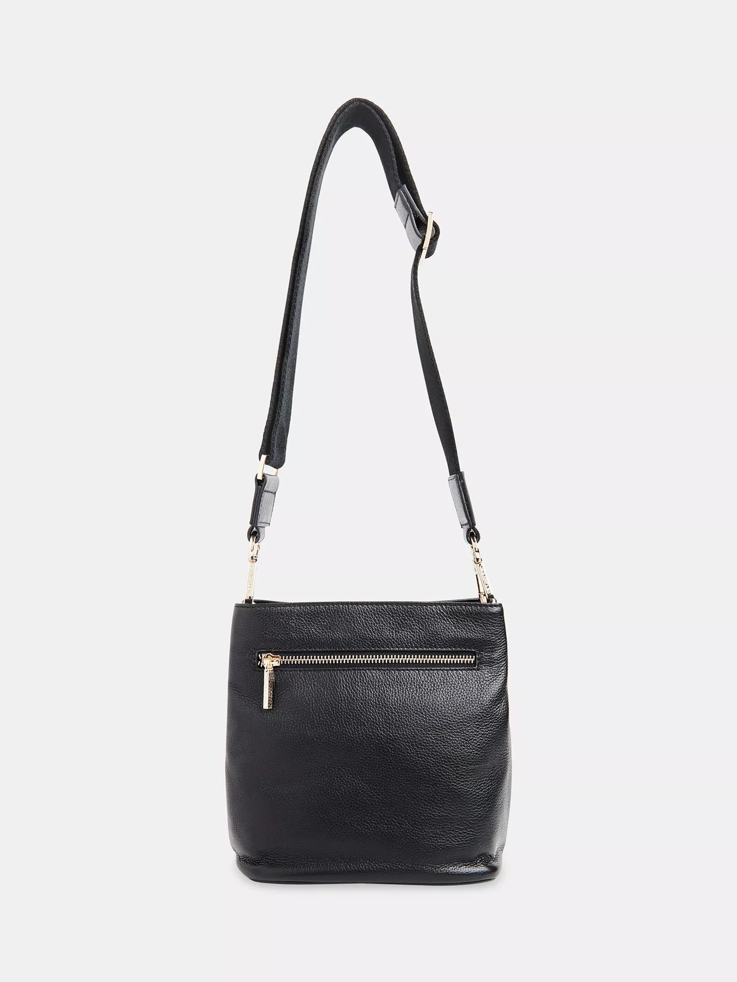 Whistles bucket bag black leather, imported from the UK