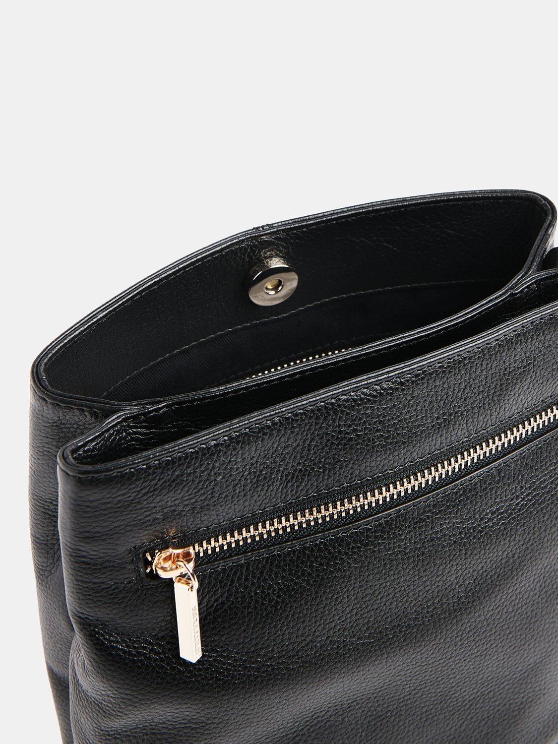 Whistles bucket bag black leather, imported from the UK