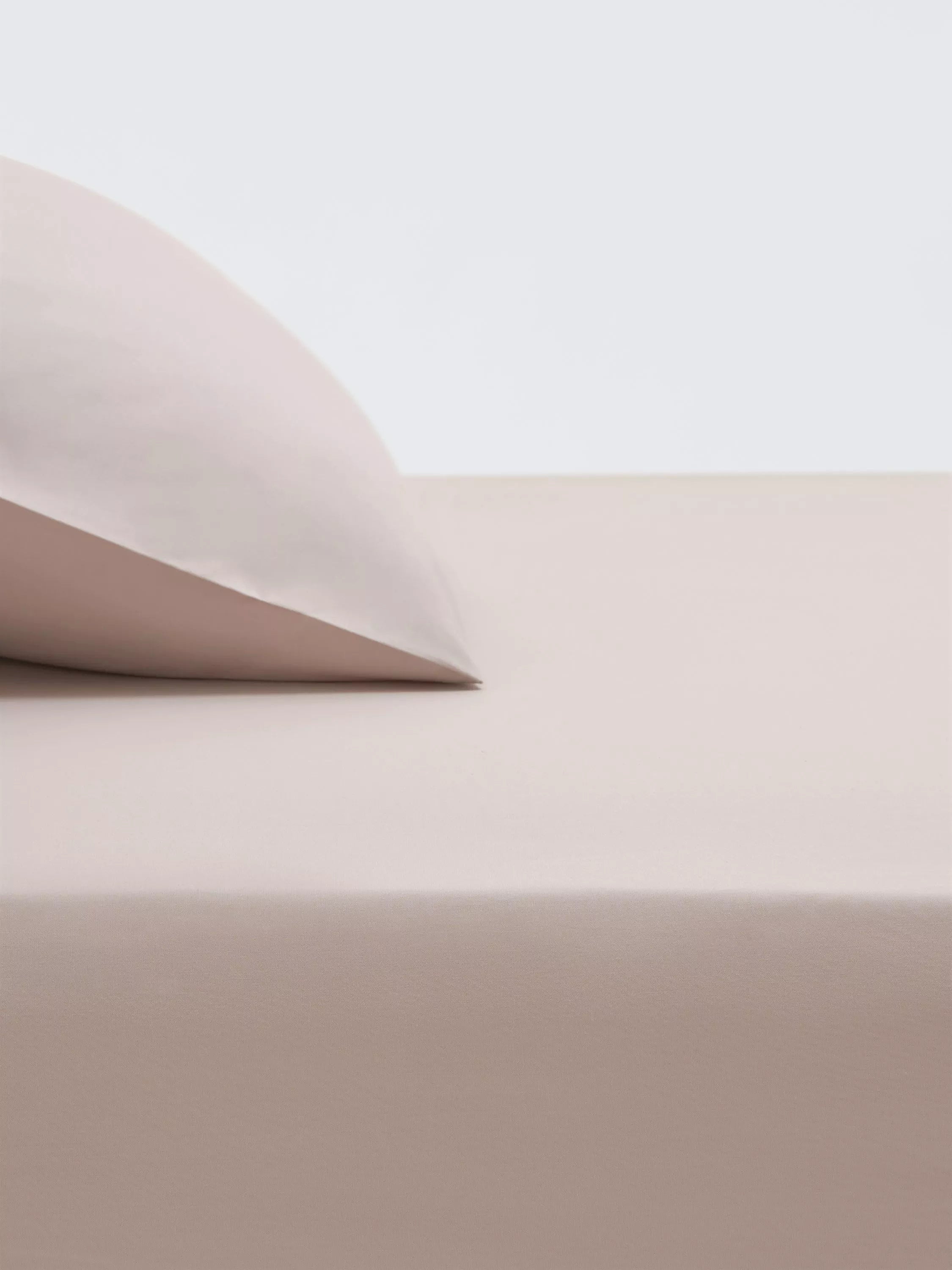 John Lewis Easy Care Organic Cotton 200 Thread Count Count Deep Fitted Sheet - Terracotta Single