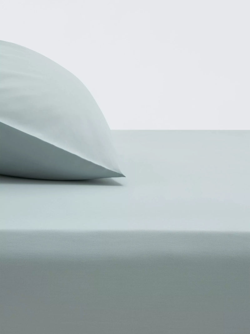 John Lewis Easy Care Organic Cotton 200 Thread Count Count Deep Fitted Sheet - Terracotta King