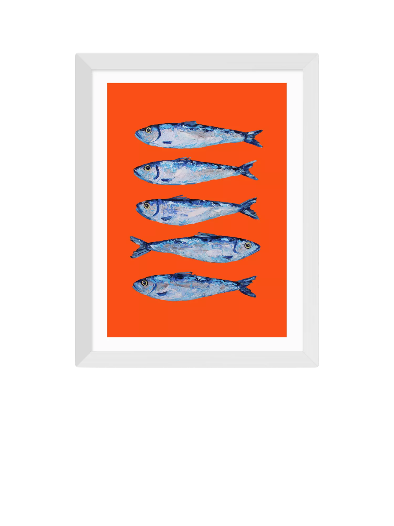 East End Prints Alice Straker sardines orange print small, imported from the UK