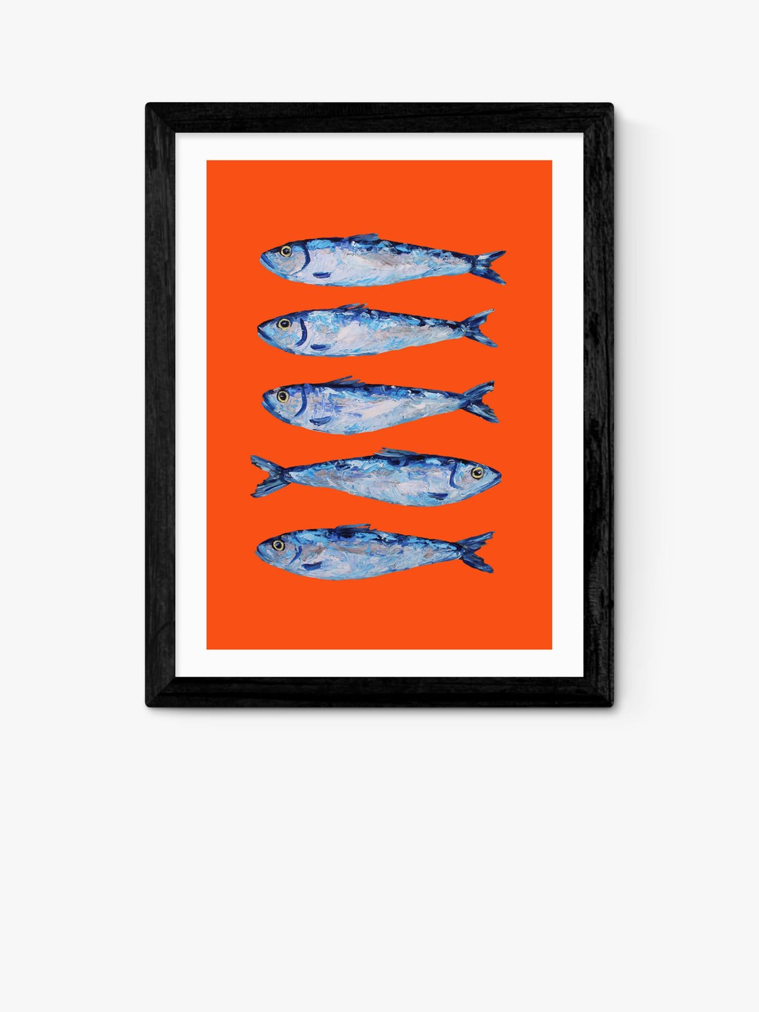 East End Prints Alice Straker sardines orange print small, imported from the UK