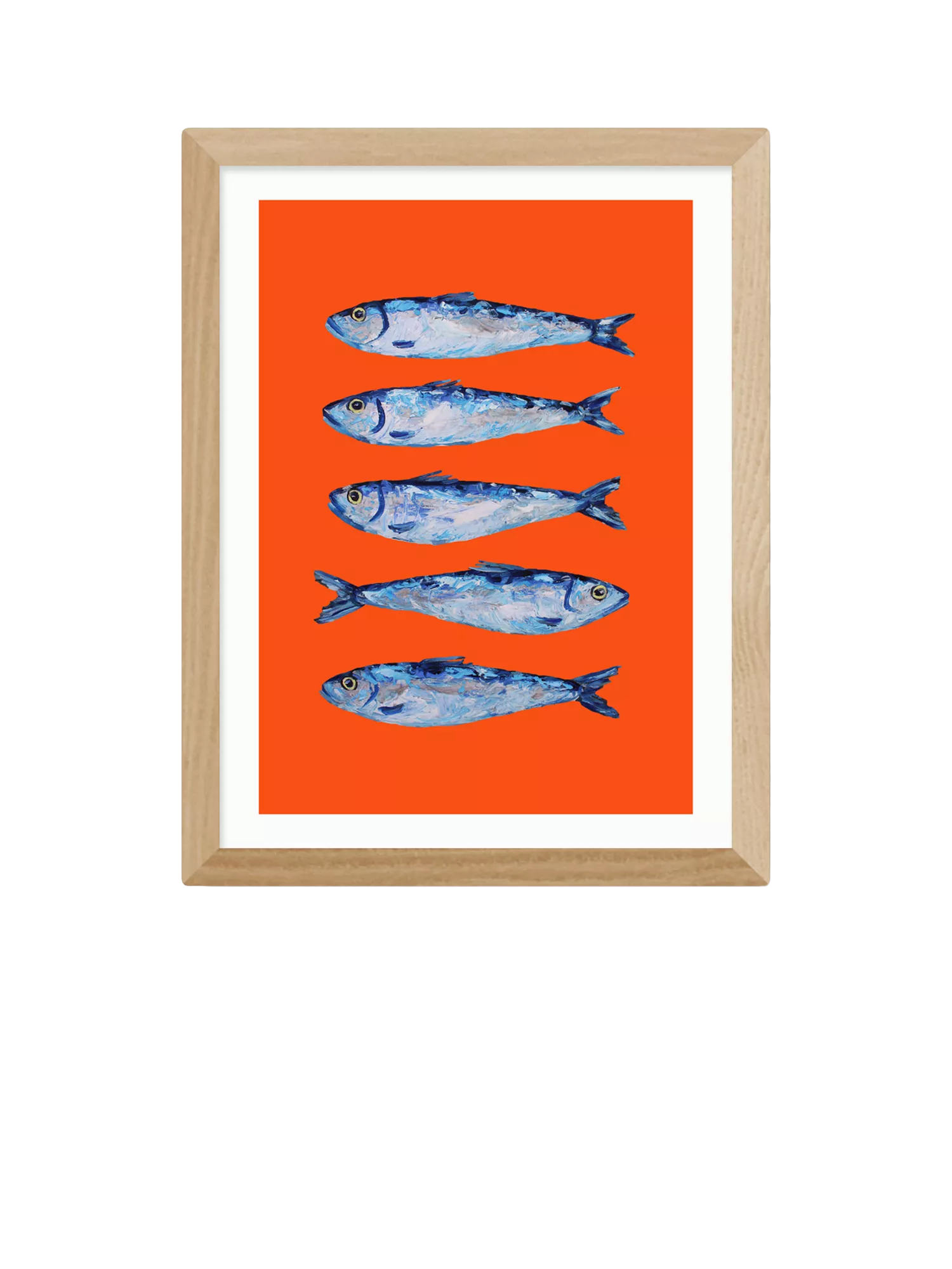 EAST END PRINTS Alice Straker 'Sardines Orange' Framed Print