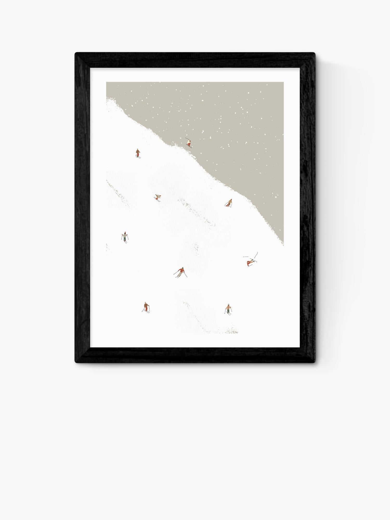 East End Prints ski slope print in small size, imported from the UK