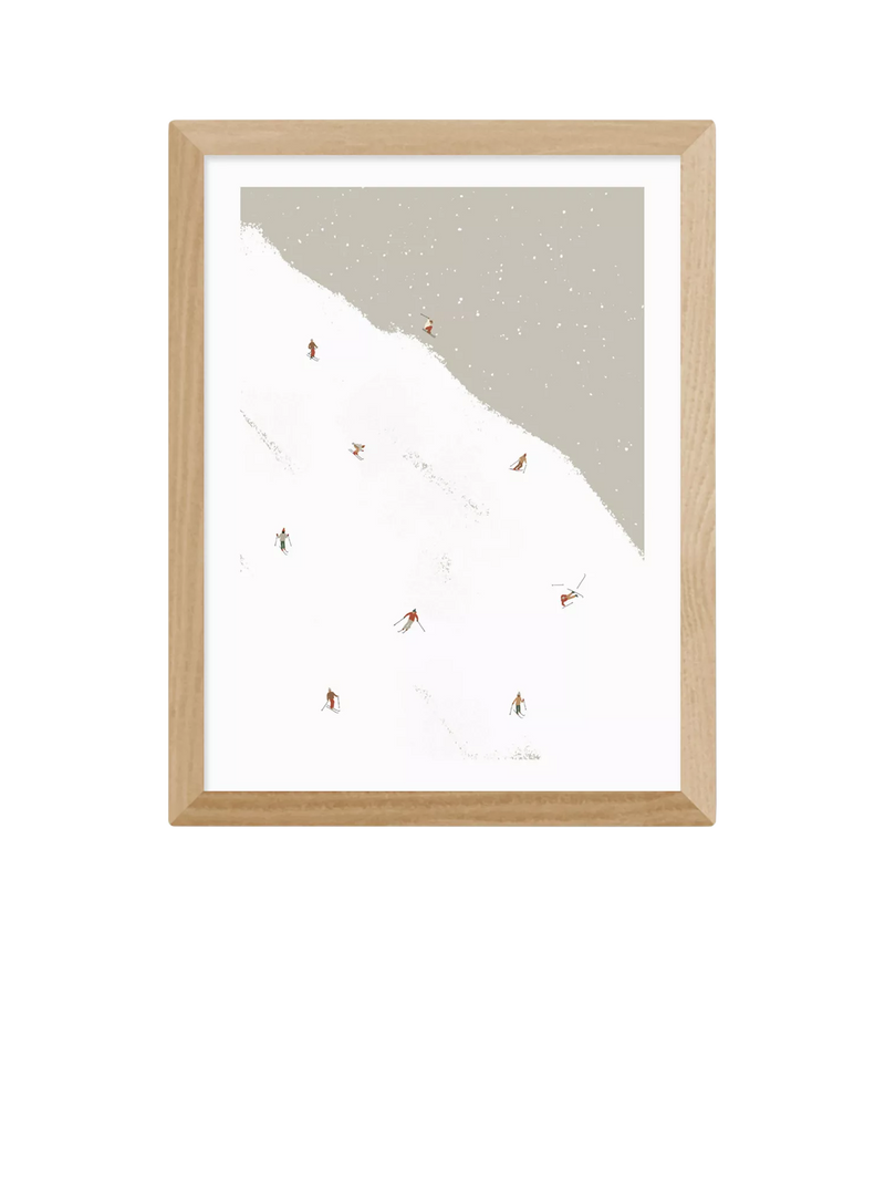 East End Prints Coit Collective Ski Slope Small Framed Print
