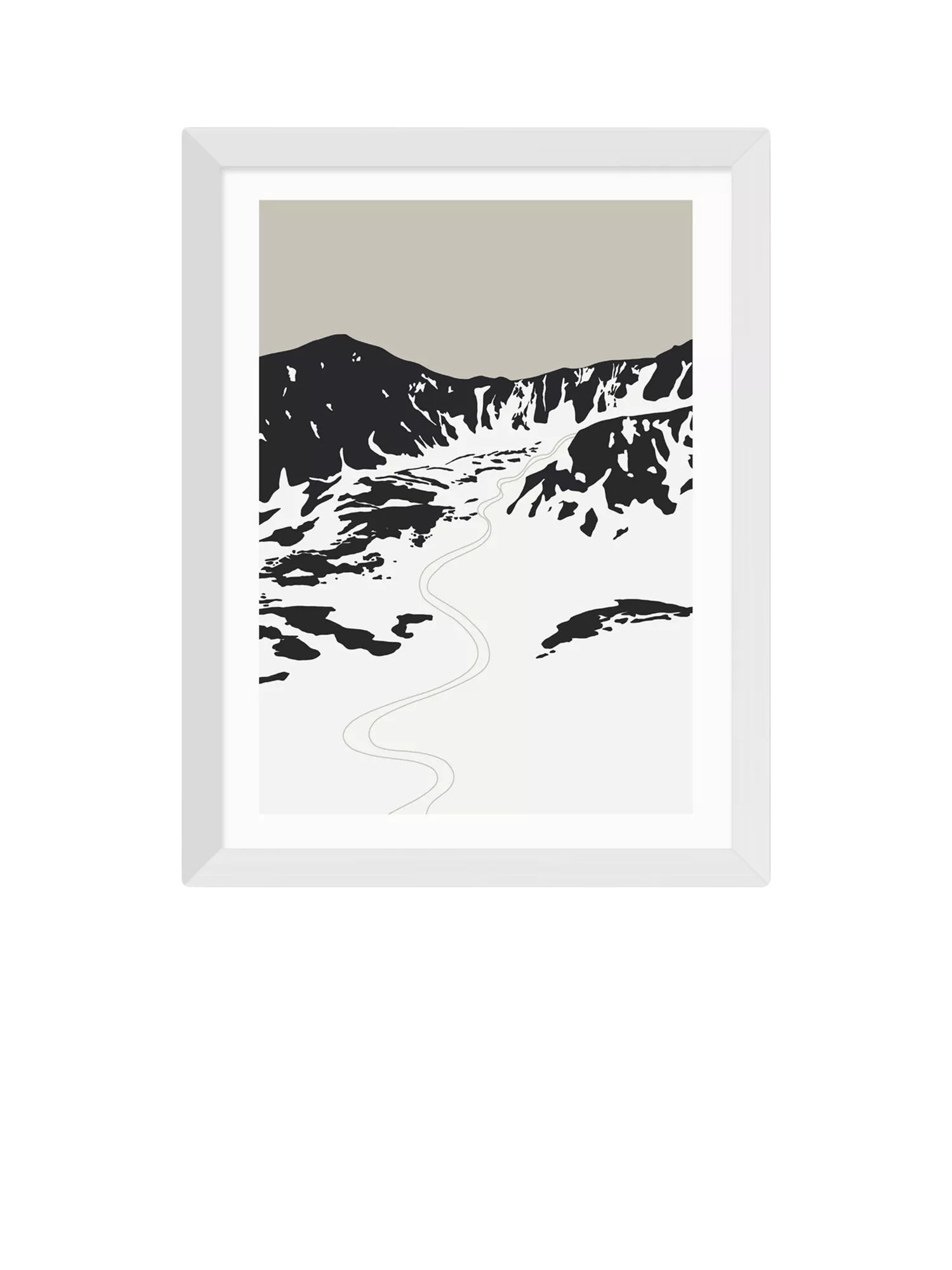 East End Prints ski landscape framed print small - British product