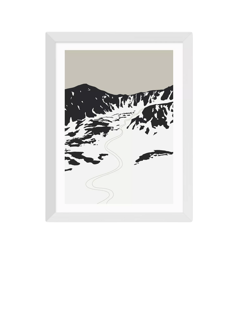 East End Prints ski landscape framed print small - British product