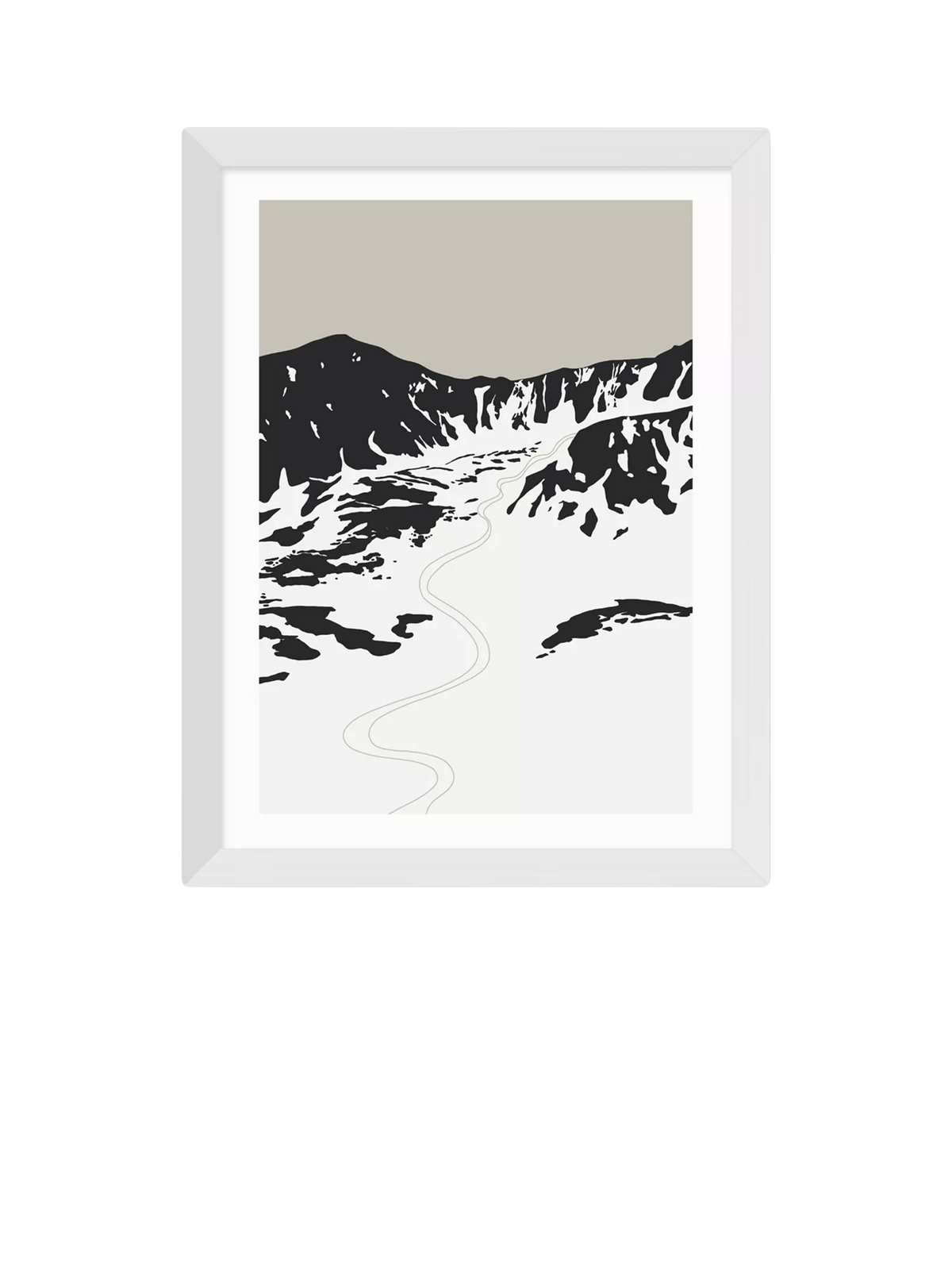 East End Prints ski landscape framed print small - British product