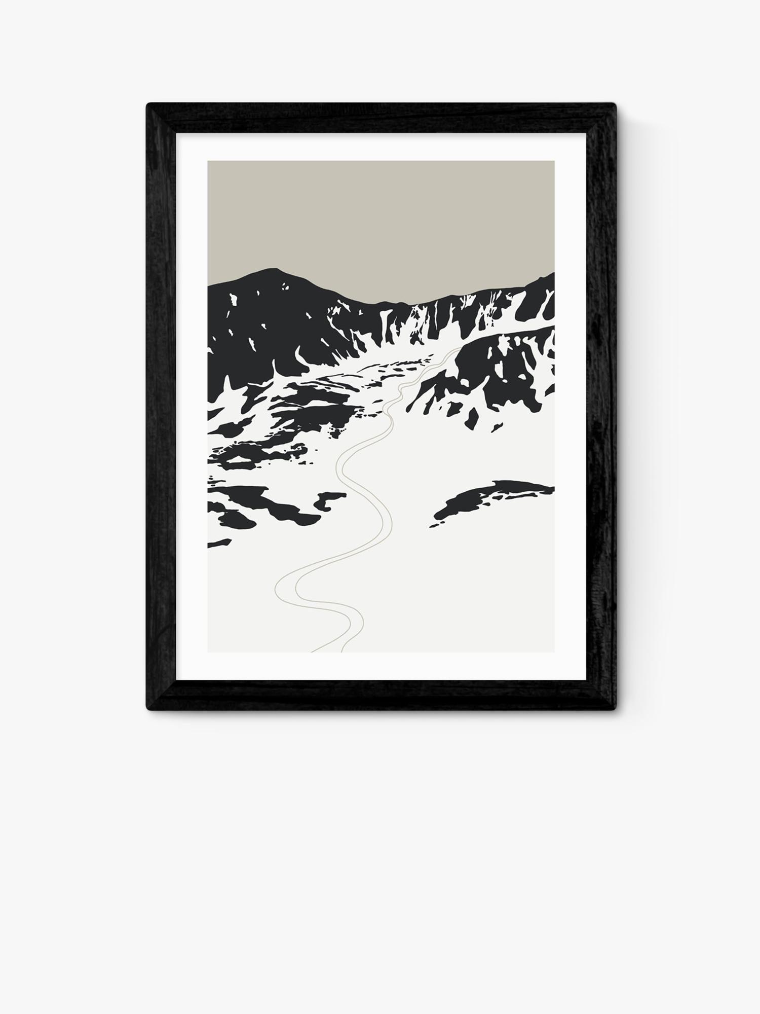 East End Prints ski landscape framed print small - British product